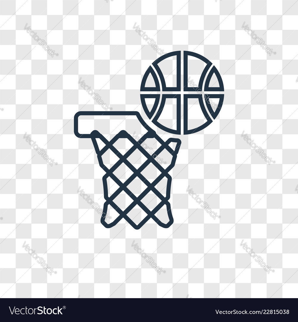 Basketball concept linear icon isolated Royalty Free Vector