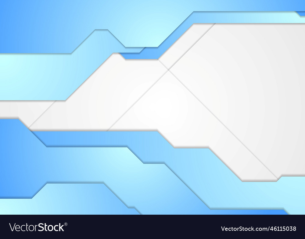 Blue and white tech corporate background Vector Image