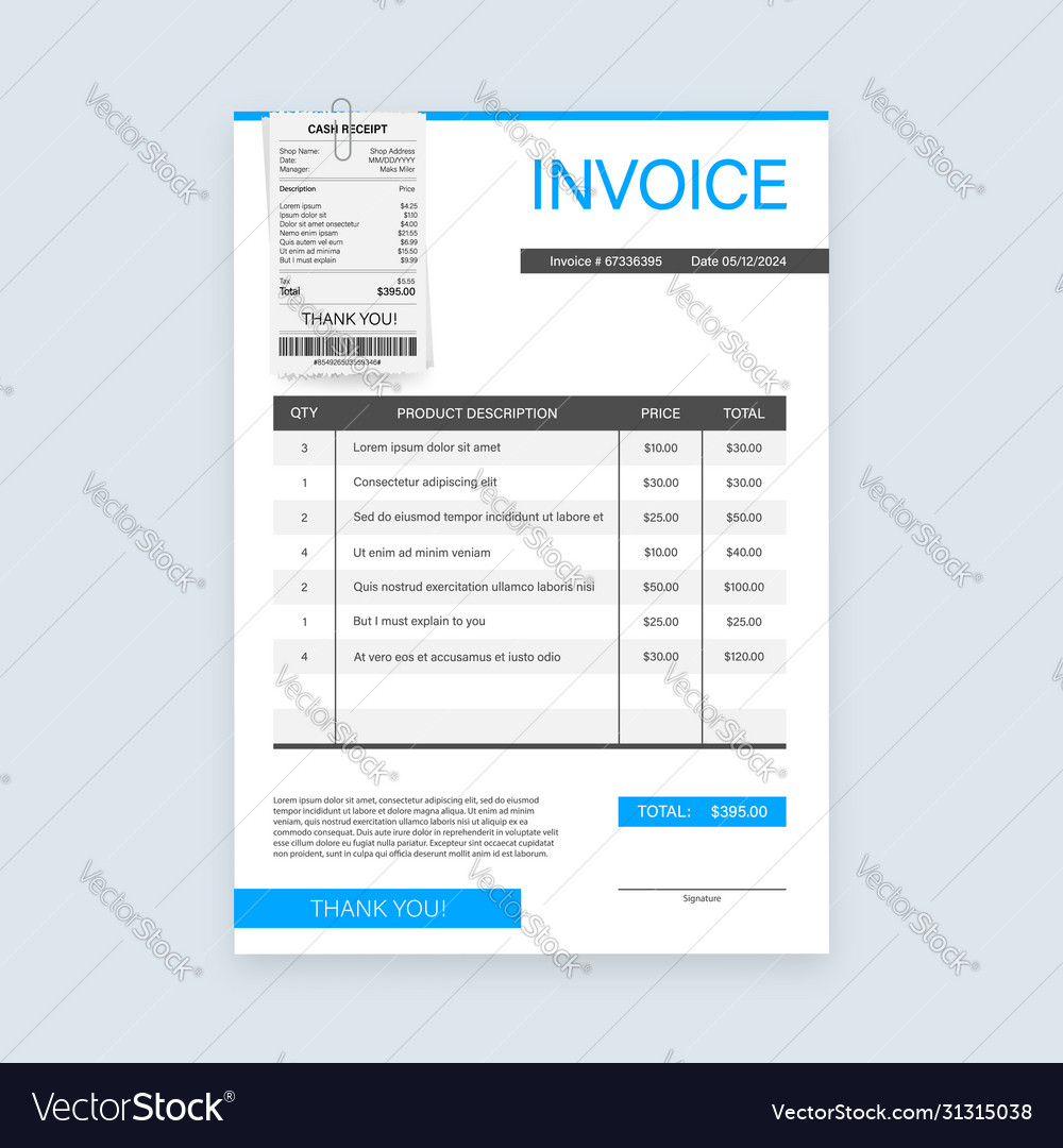 Business card with invoice customer service