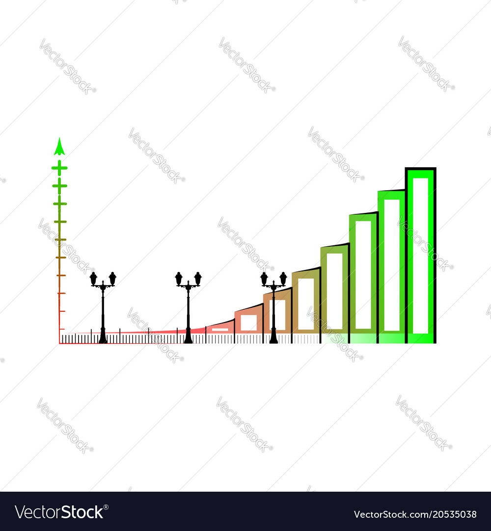 Example of business bar graph infographics
