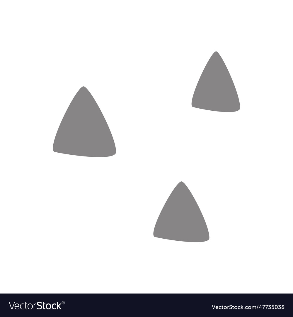 Flat silhouette of rocks Royalty Free Vector Image