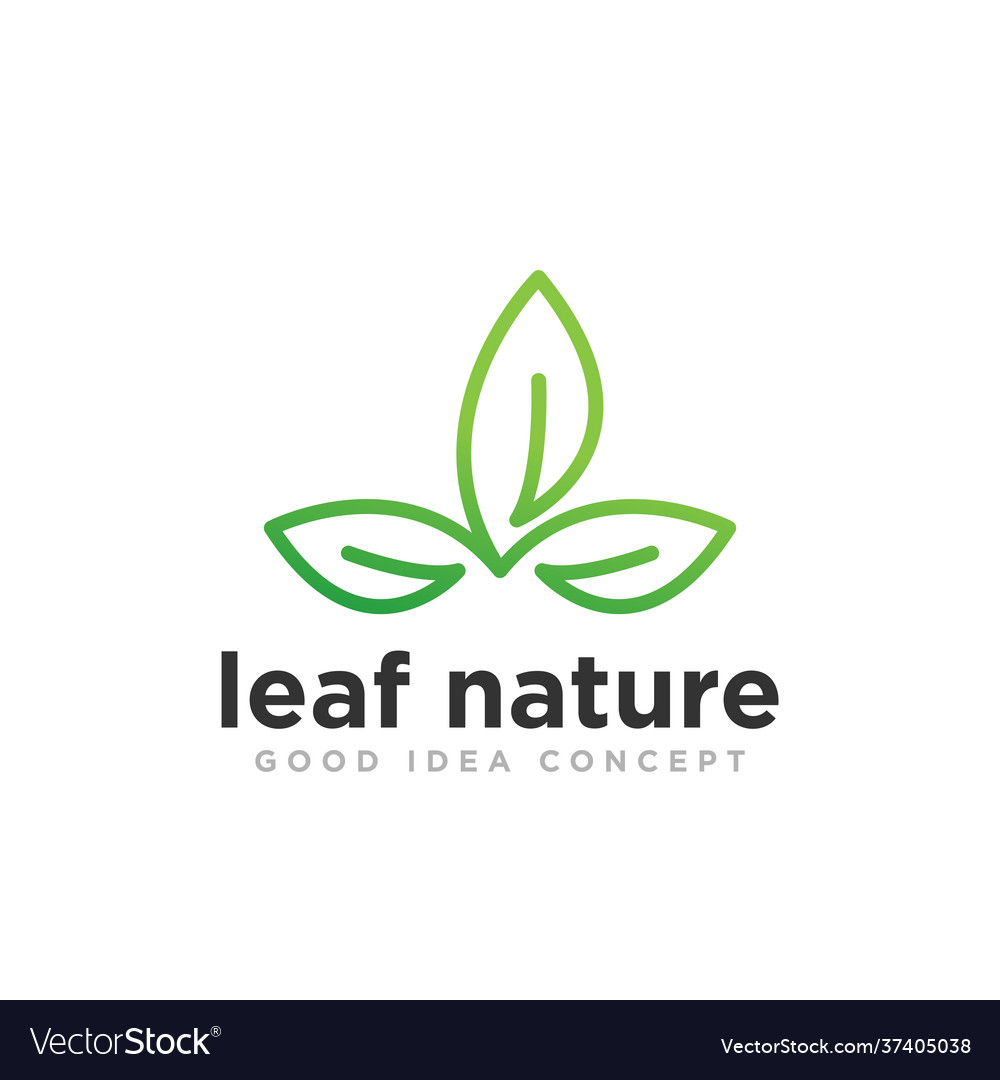 Leaf nature logo design Royalty Free Vector Image