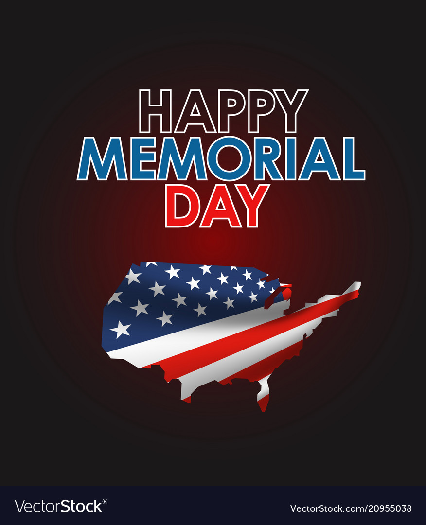 Memorial Day Greeting Banner Royalty Free Vector Image