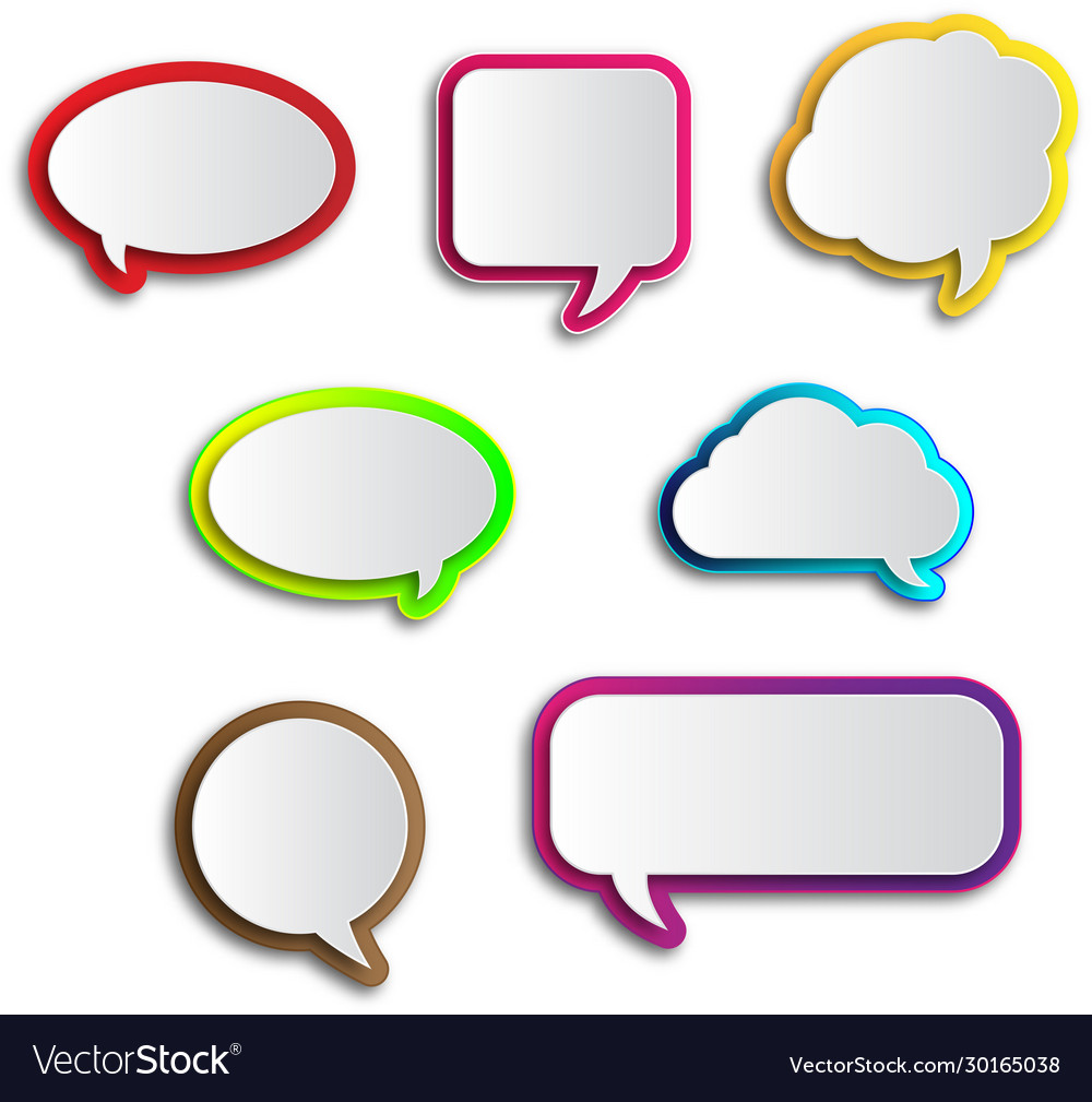 Set comic style speech bubbles Royalty Free Vector Image