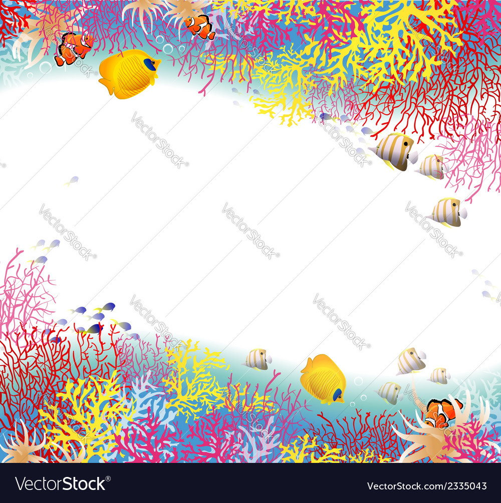 Background of coral Royalty Free Vector Image - VectorStock