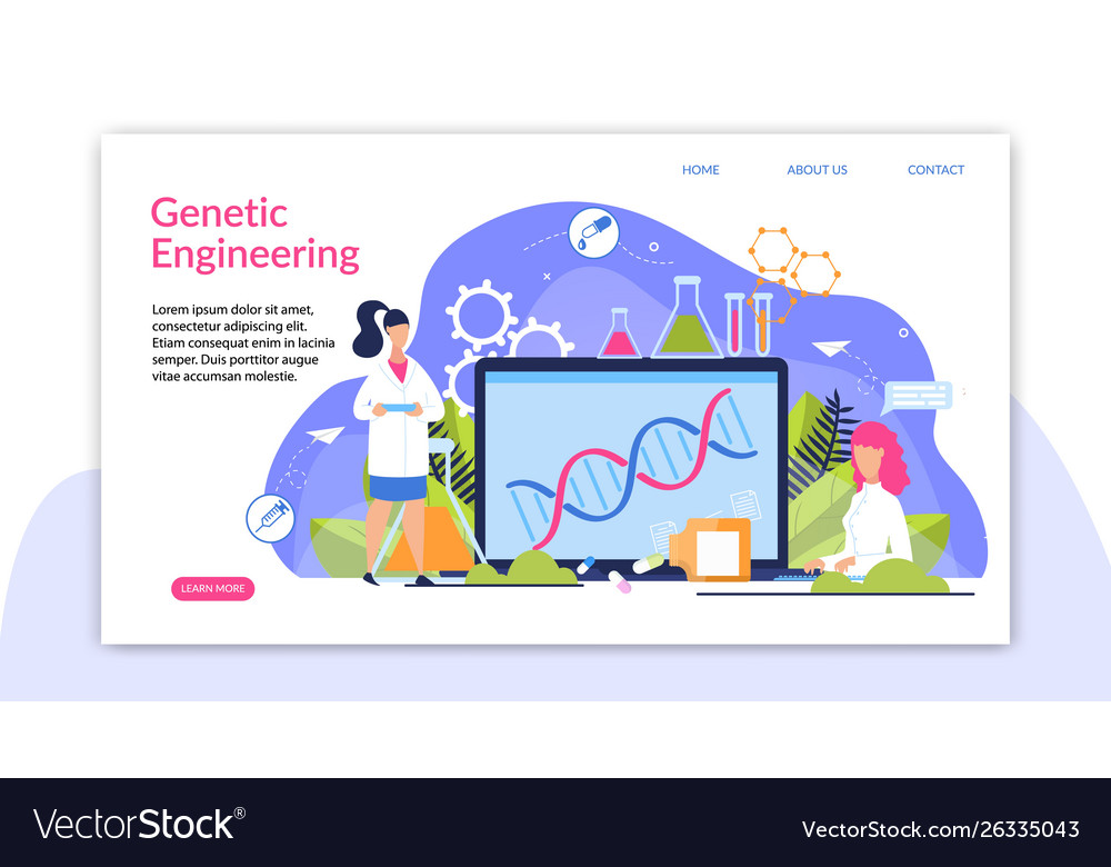 Banner geschrieben Gentechnik Cartoon