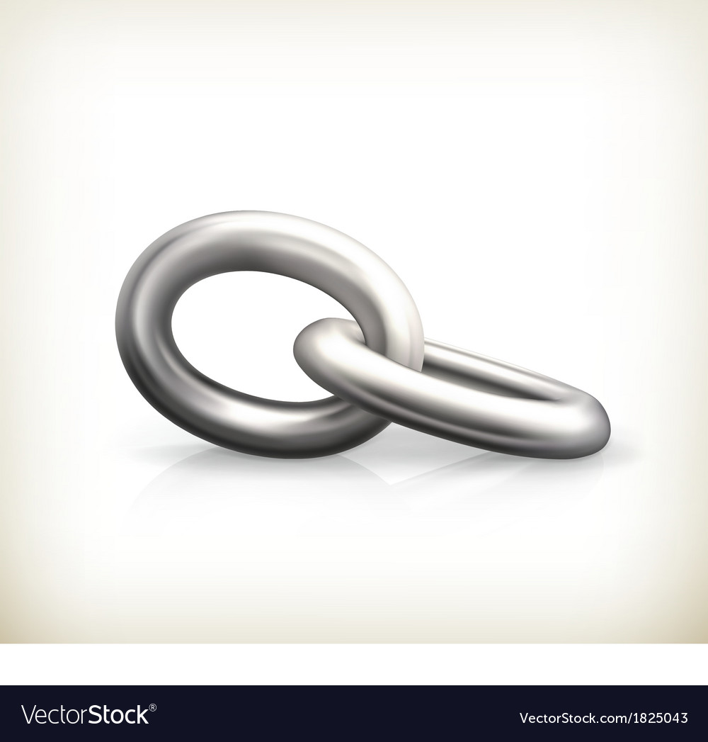 Metal chain links Royalty Free Vector Image - VectorStock