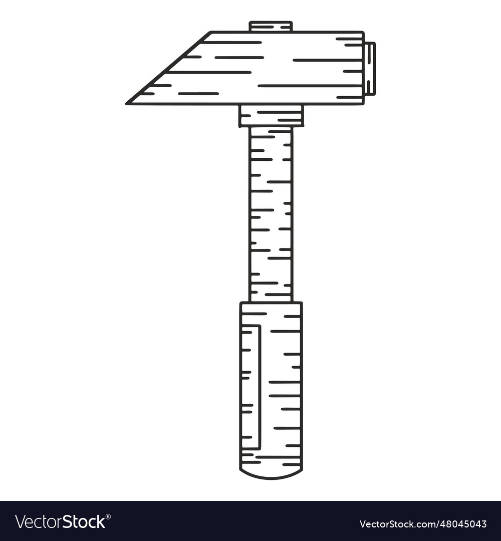 Construction hammer stroke Royalty Free Vector Image