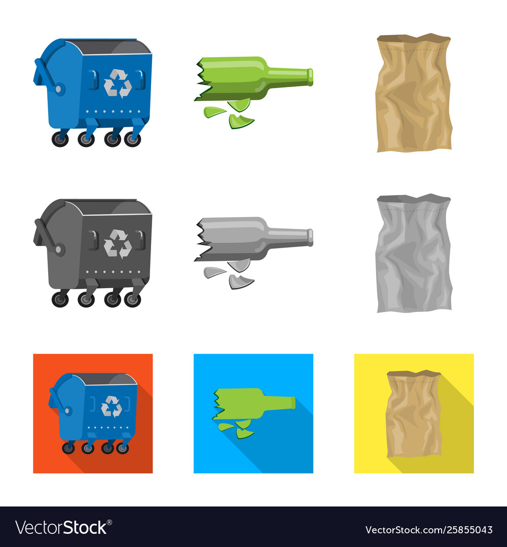 Dump and sort sign set vector image Dump and sort sign set
