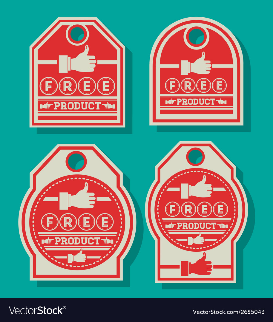 Label design over blue background Royalty Free Vector Image