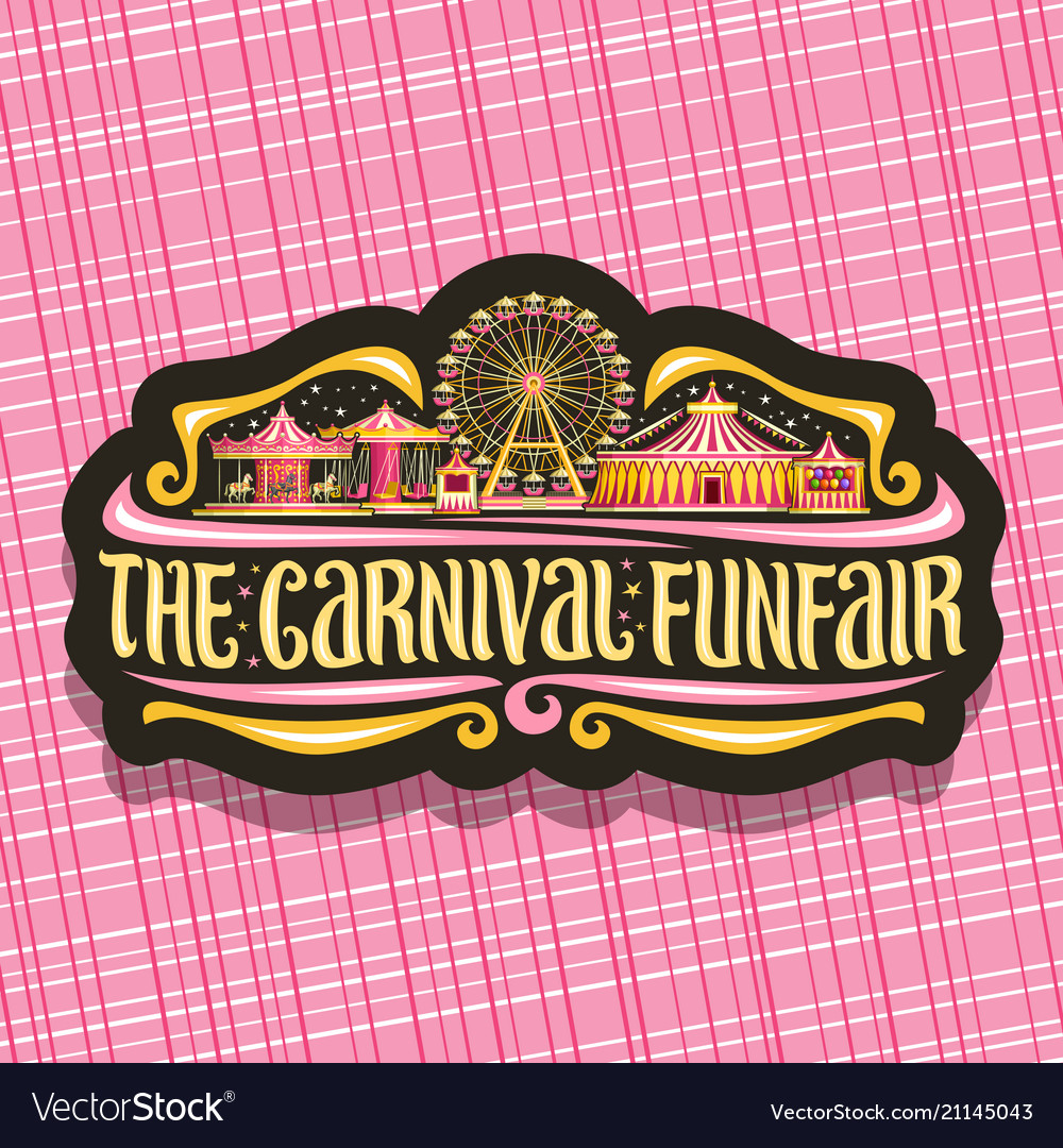 Logo for carnival funfair Royalty Free Vector Image