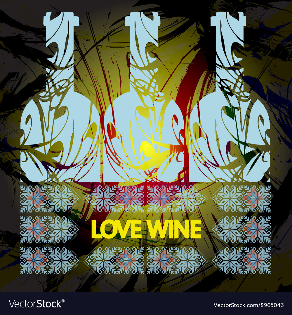 Love wine and tasting card