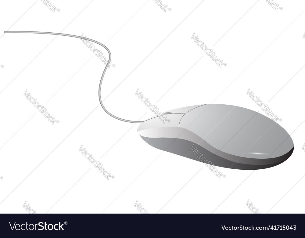 Simple of computer mouse isolated on white Vector Image