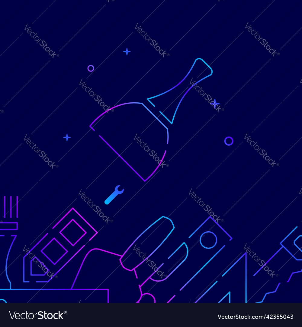 Spatula finisher gradient line icon