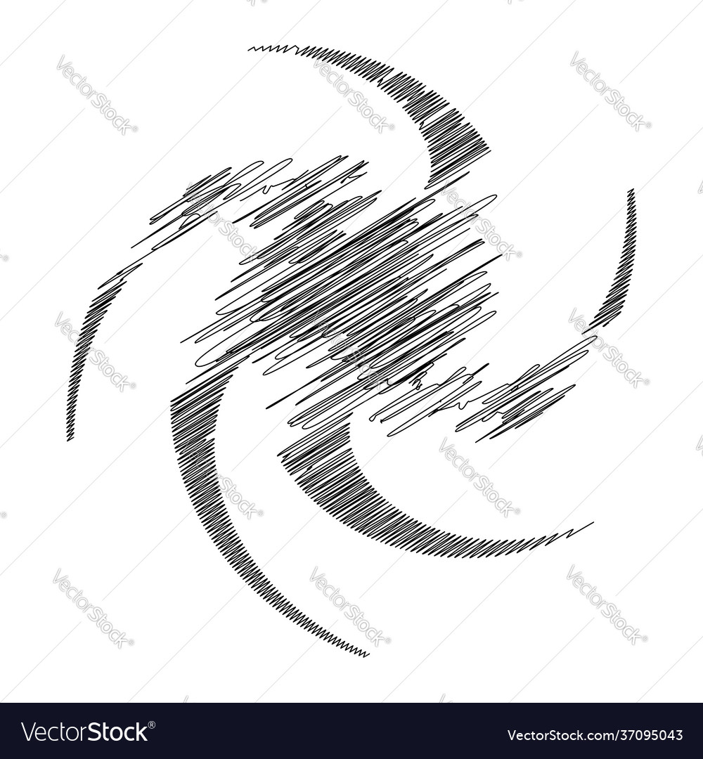Spiral swirl twirl design element with sketchy vector image Spiral swirl twirl design element with sketchy