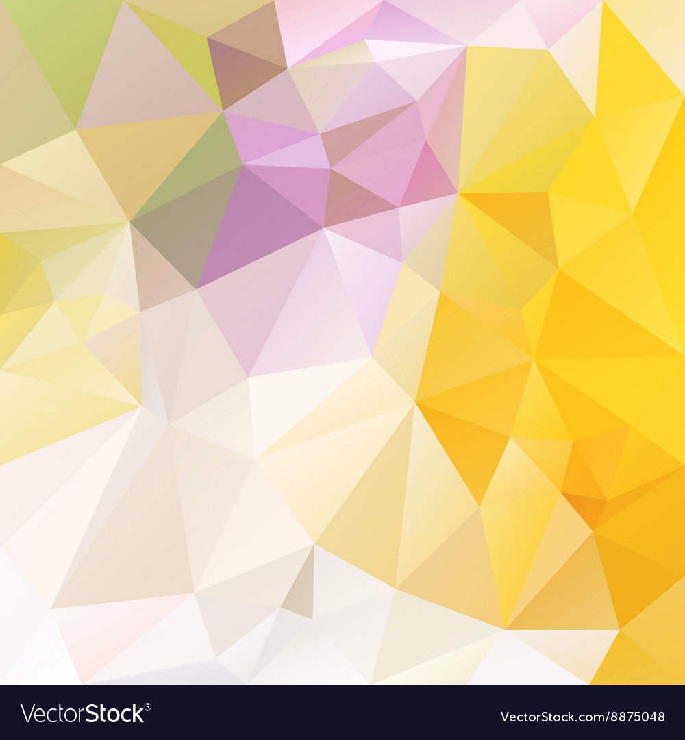 Bright yellow abstract polygon triangular pattern