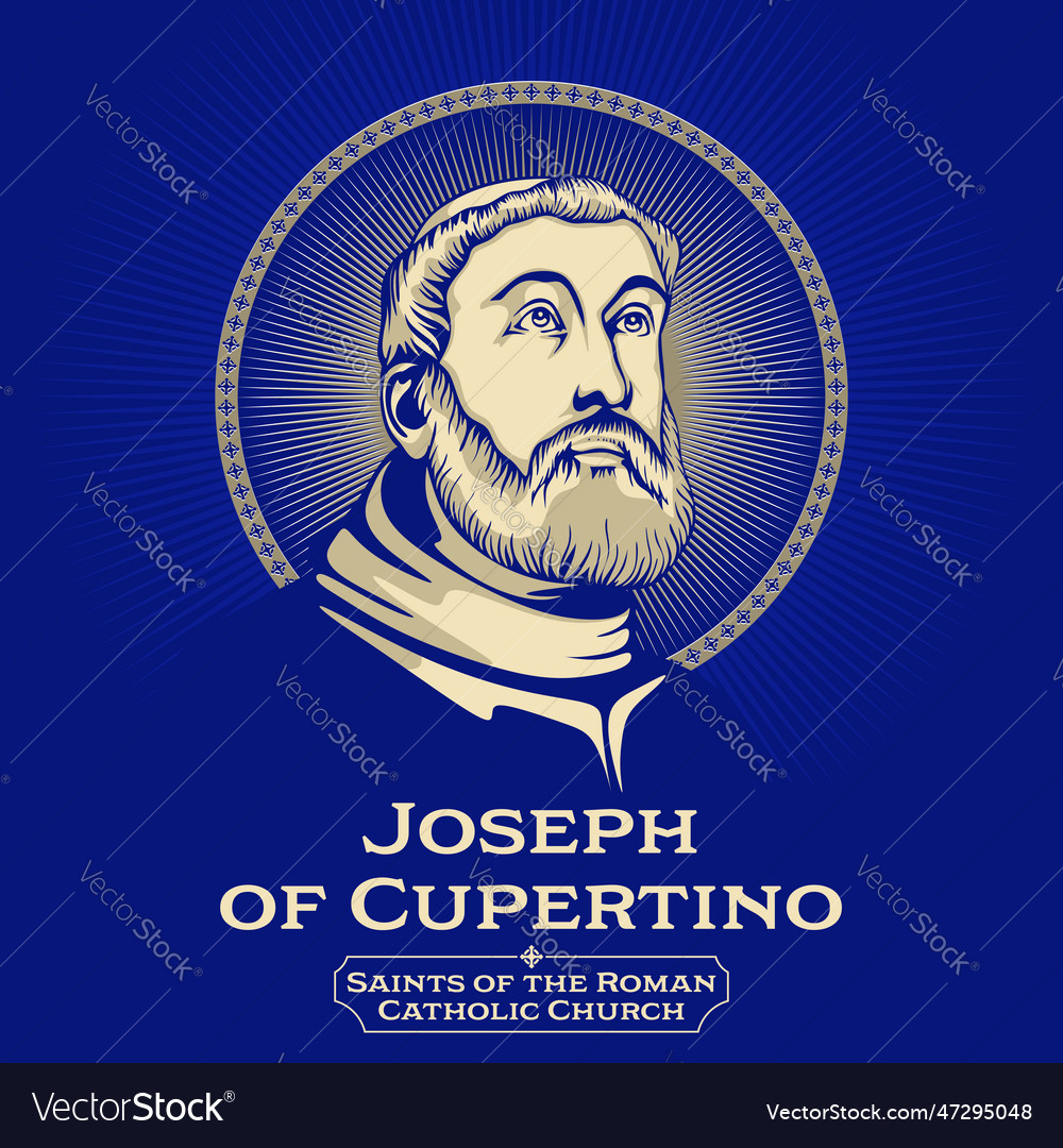 Catholic saints joseph of cupertino Royalty Free Vector