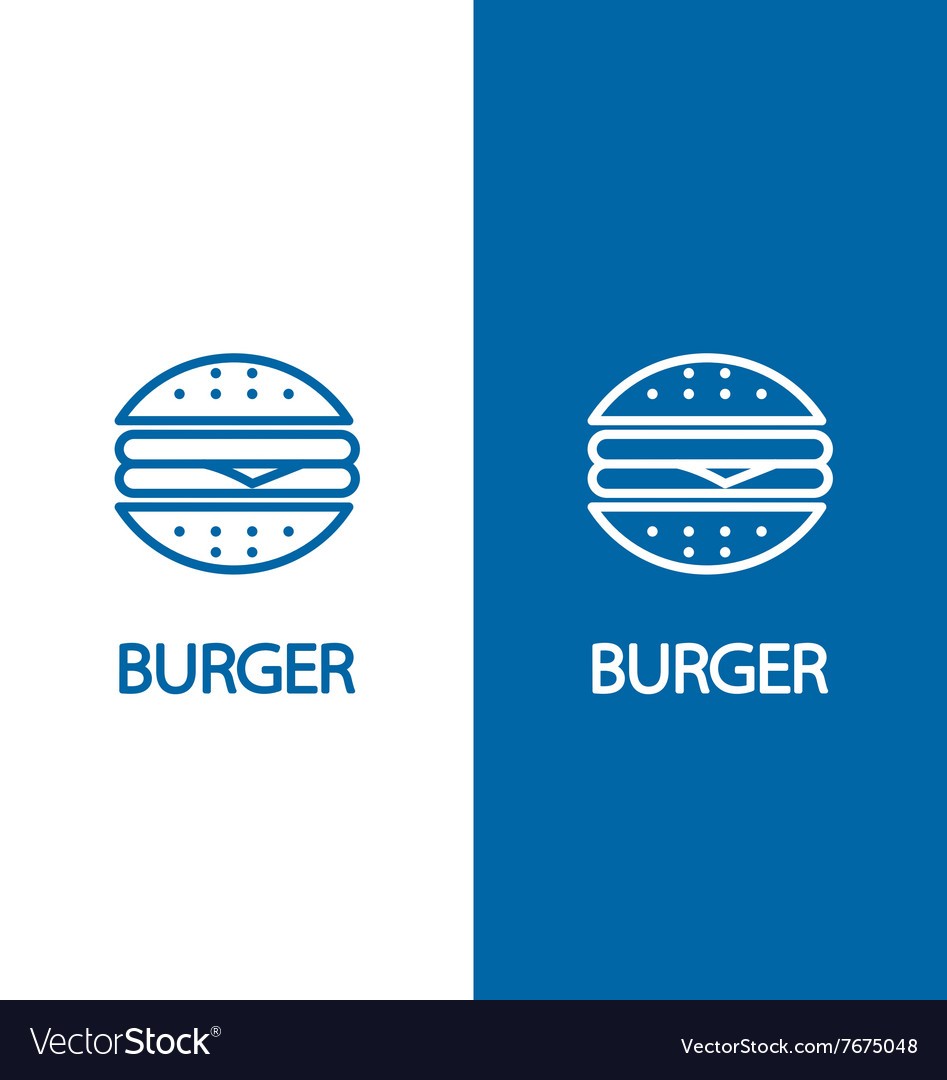 Fastfood Zeichen für Café oder Restaurant Burger