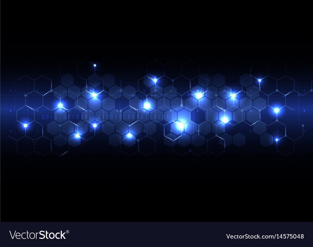 Hexagonal Technological Network Background