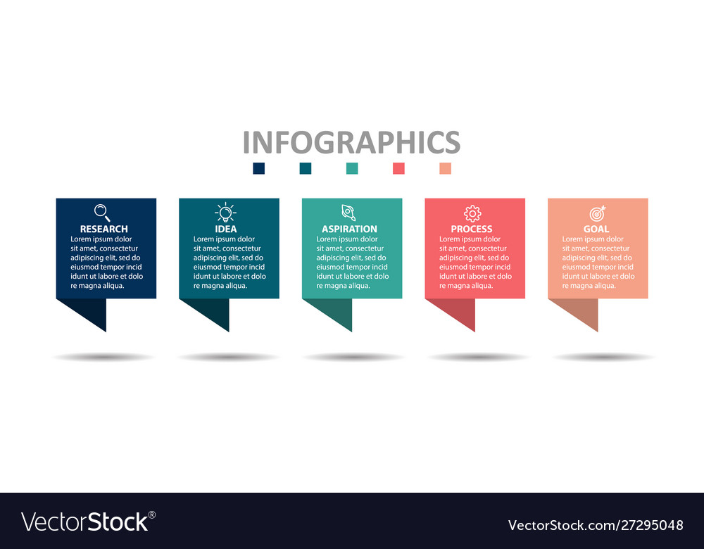 Infographic label design template with icons Vector Image