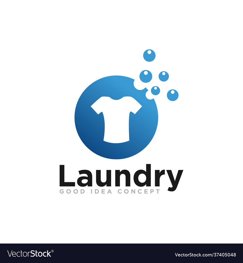 Laundry logo icon design Royalty Free Vector Image