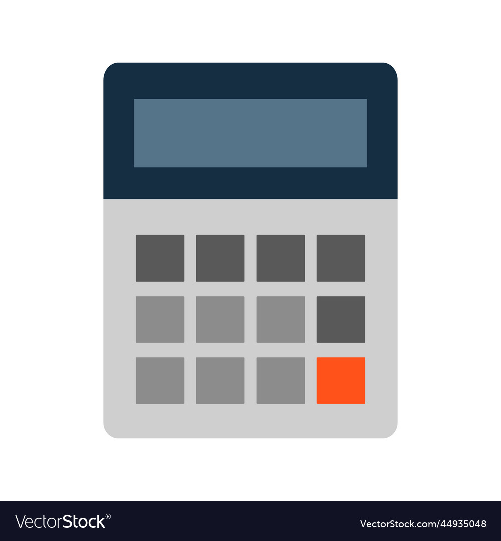 Modern calculator icon or business calculation Vector Image