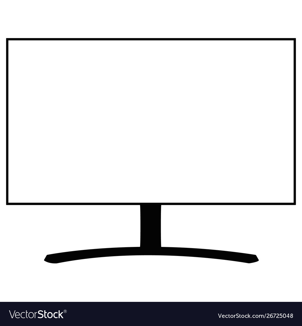 Pc Monitor Icon Tv Eps 10 Style Royalty Free Vector Image