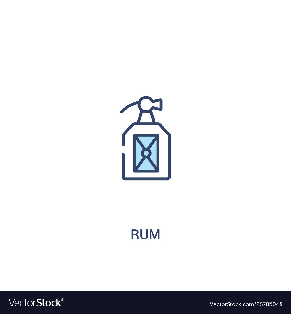 Rum concept 2 colored icon simple line element vector image Rum concept 2 colored icon simple line element