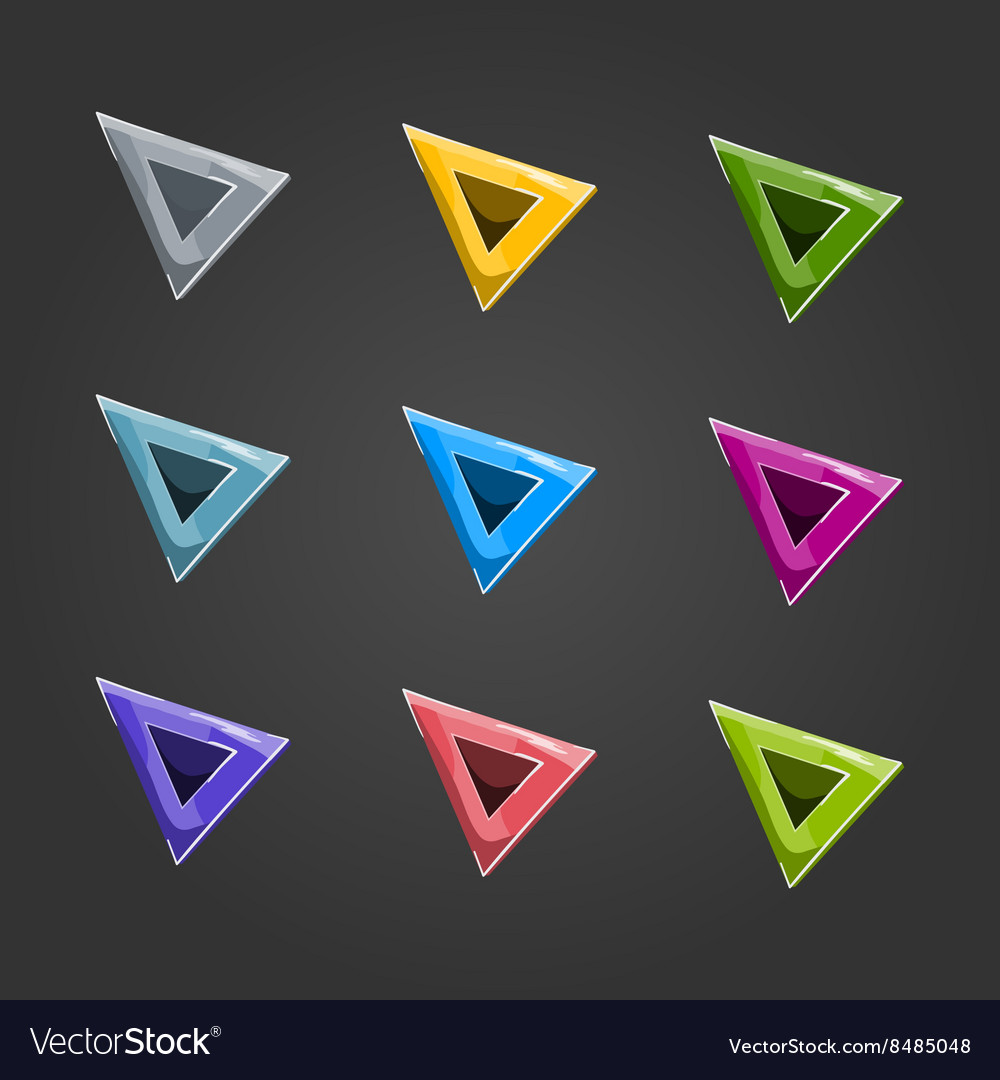 Set cursors different colors Royalty Free Vector Image