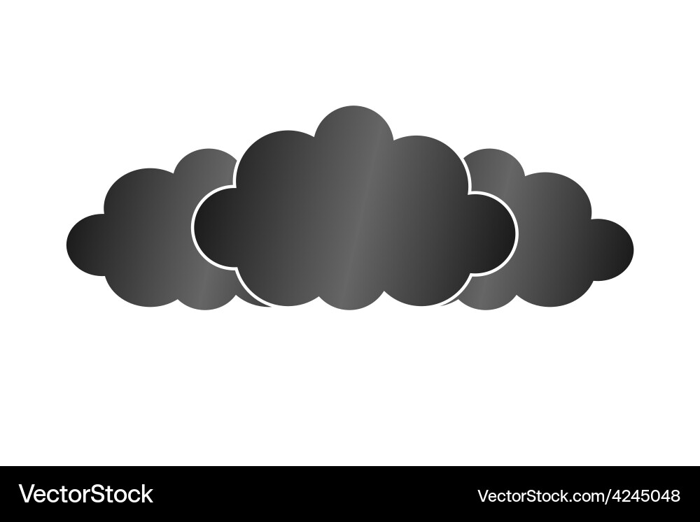 Three black clouds Royalty Free Vector Image - VectorStock