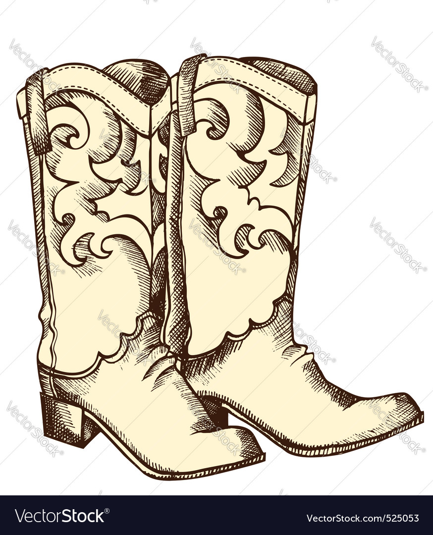 Cowboy boots Royalty Free Vector Image - VectorStock