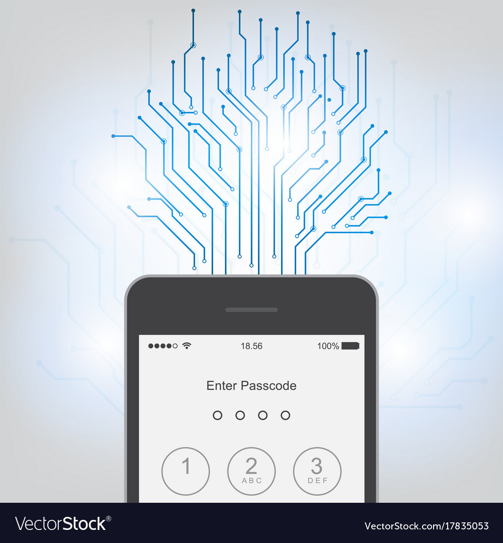 Enter password on mobile application interface