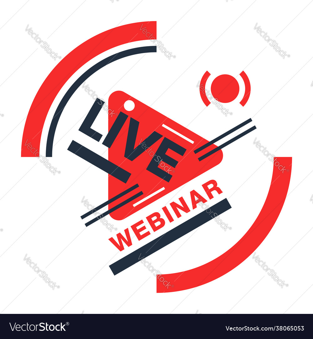 Live webinar flat catchy button