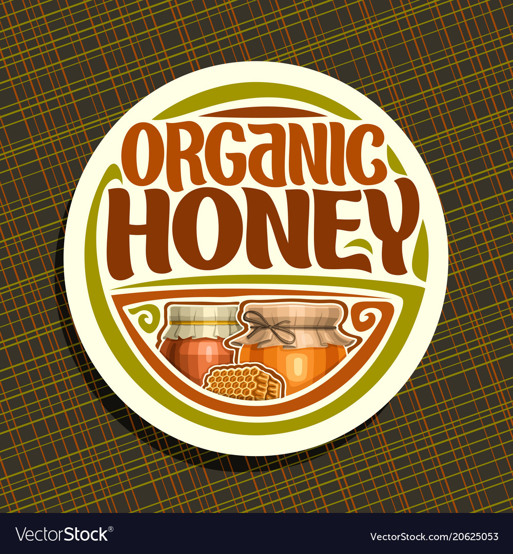 Logo for organic honey Royalty Free Vector Image