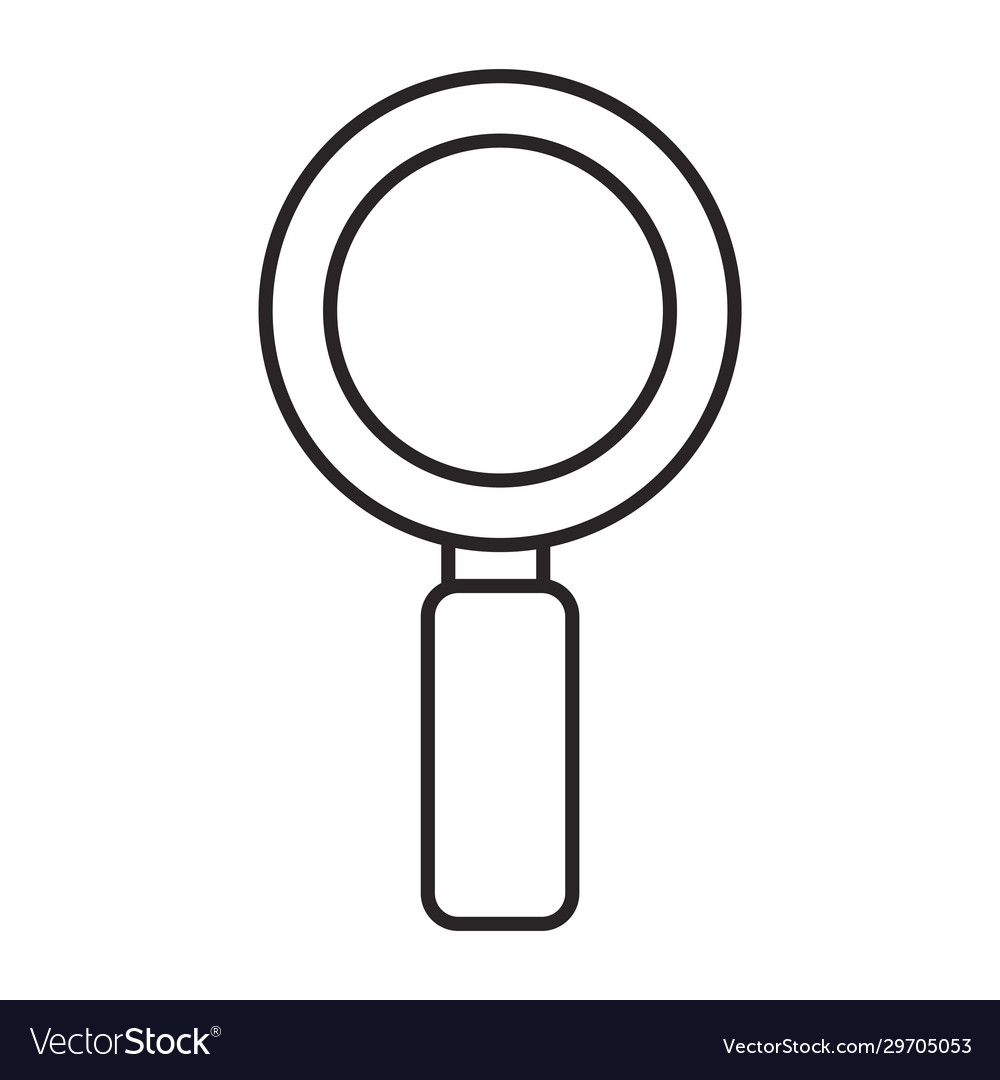 Magnifying Glass Icon Over White Background Vector Image