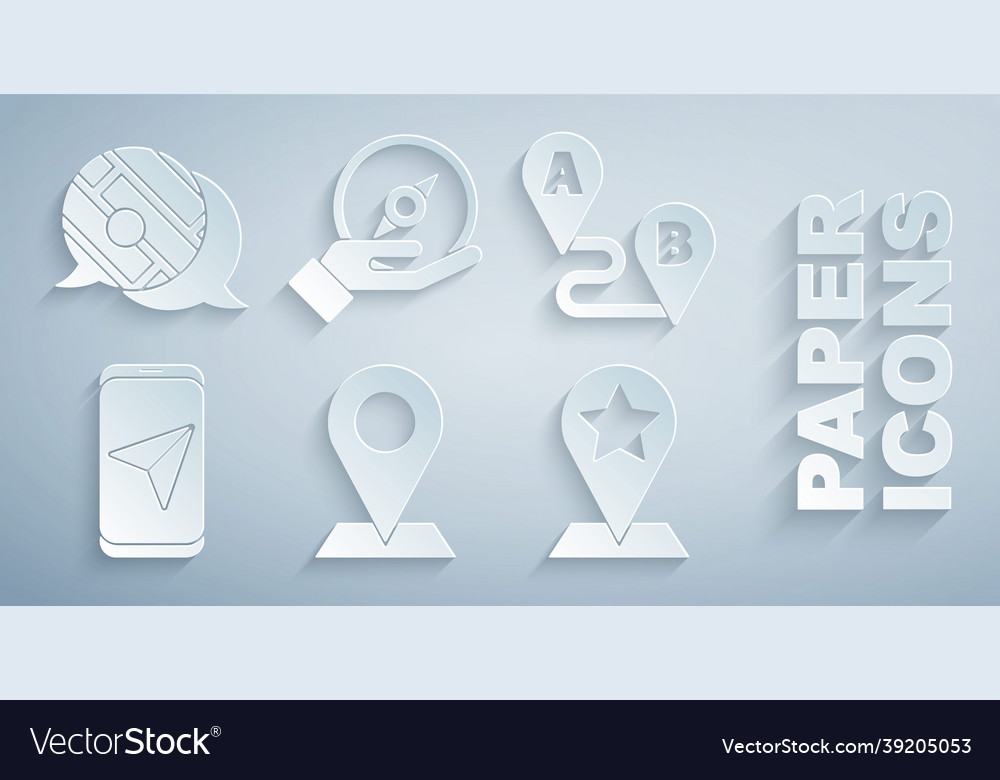 Set location route city map navigation vector image Set location route city map navigation