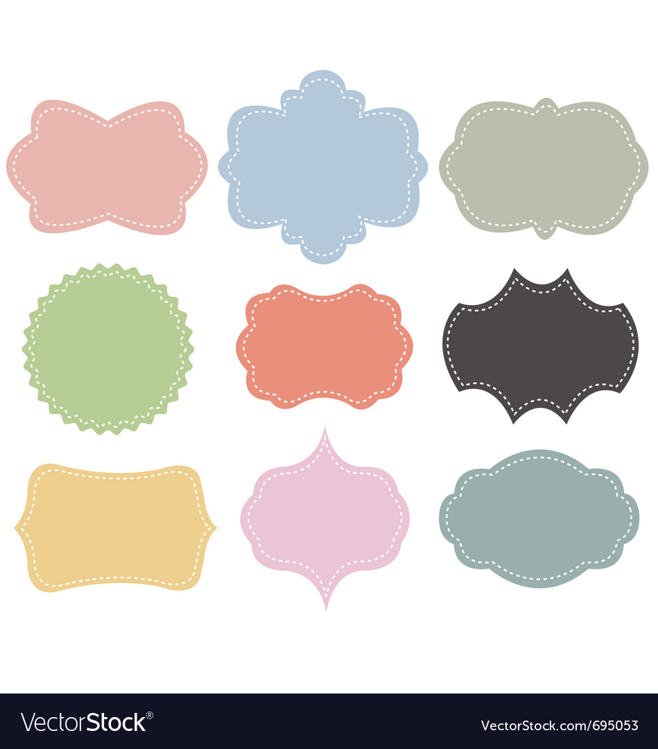 Set Vintage Frames Royalty Free Vector Image - Vectorstock