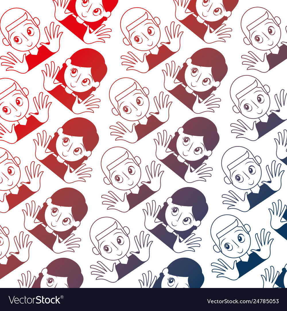 Young couple avatar pattern vector image Young couple avatar pattern