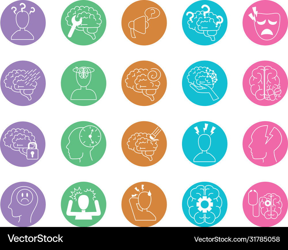 Alzheimer disease decrease in mental human Vector Image