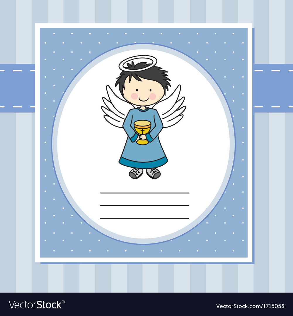 Boy first communion Royalty Free Vector Image - VectorStock