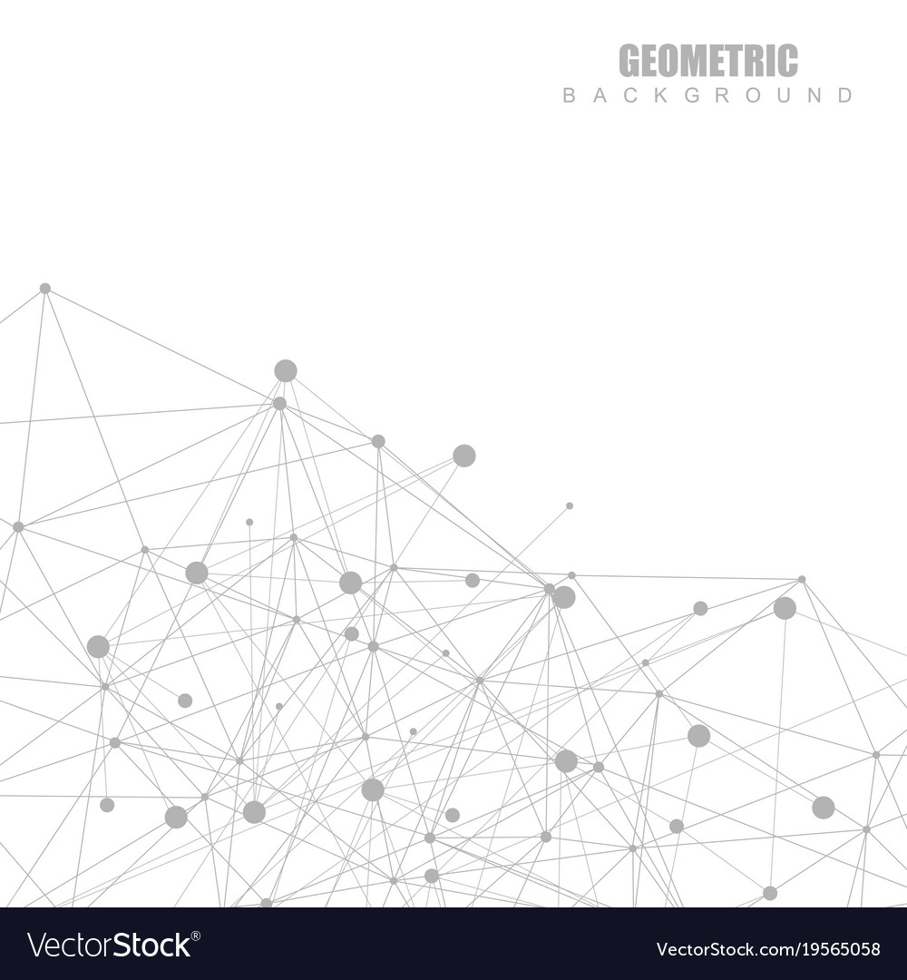 Geometric abstract background with connected line