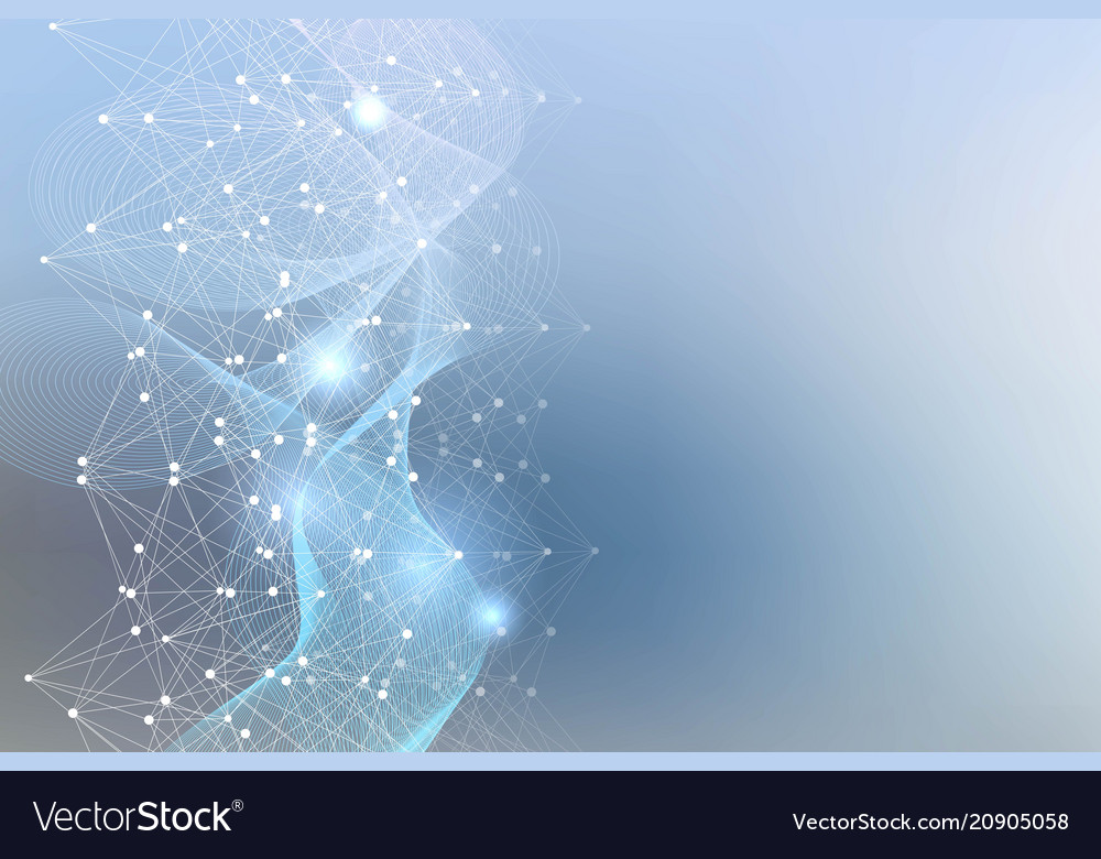 Geometric abstract background with connected line vector image Geometric abstract background with connected line