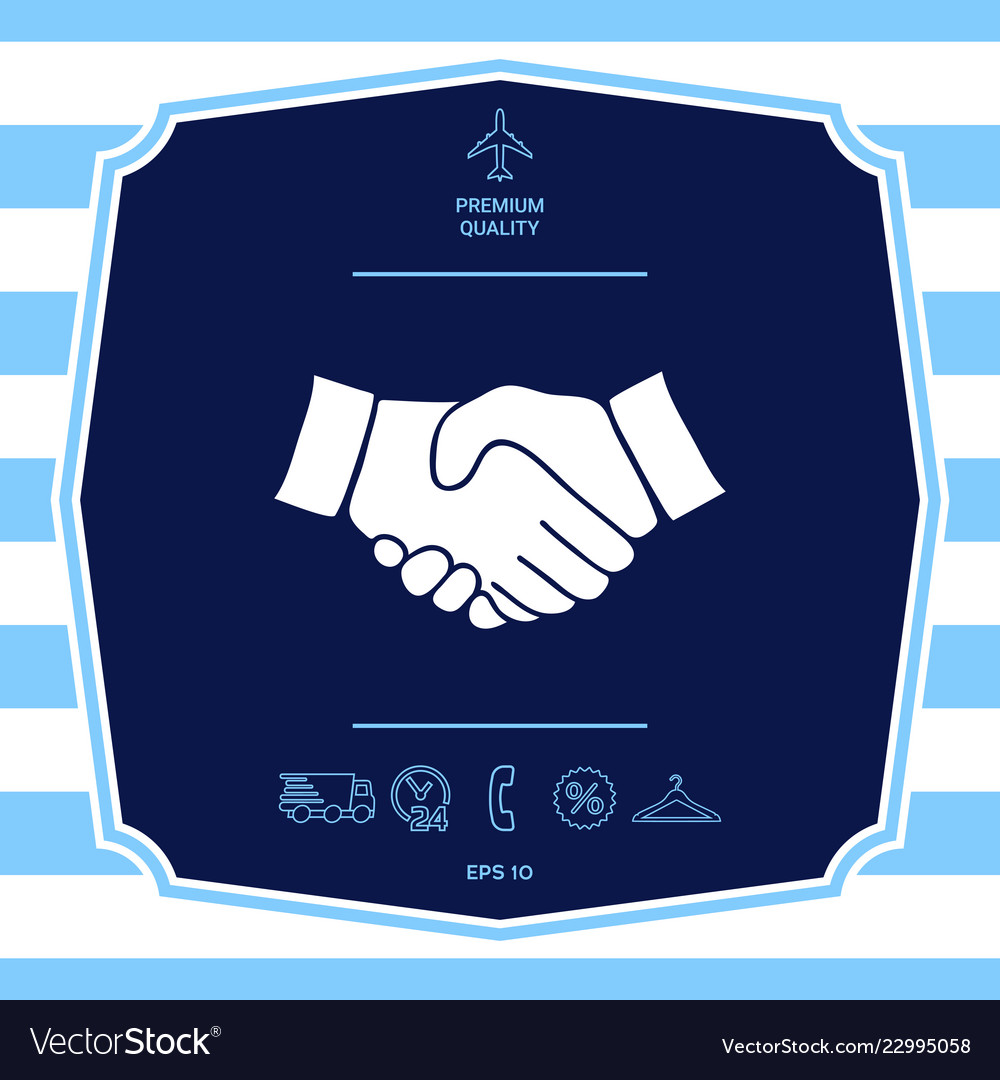 Handshake Symbol Icon Graphic Elements For Your Vector Image