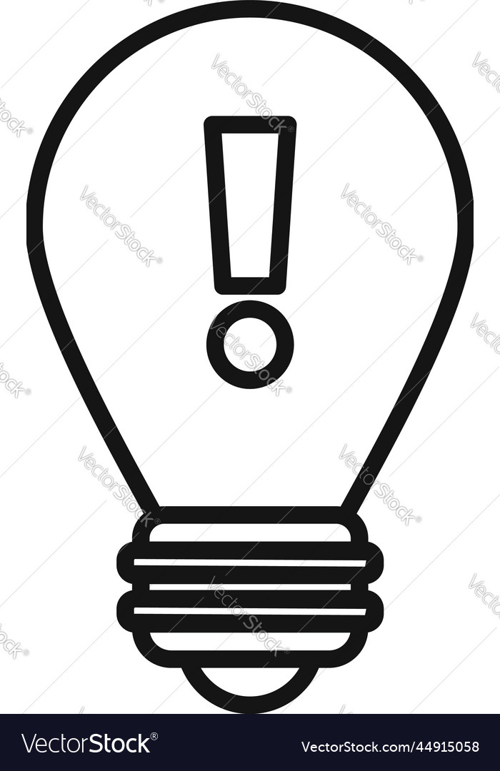 Idea bulb icon outline lab research