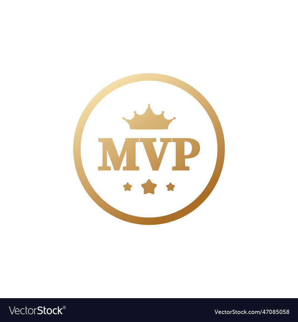 Mvp most valuable player medal reward Royalty Free Vector