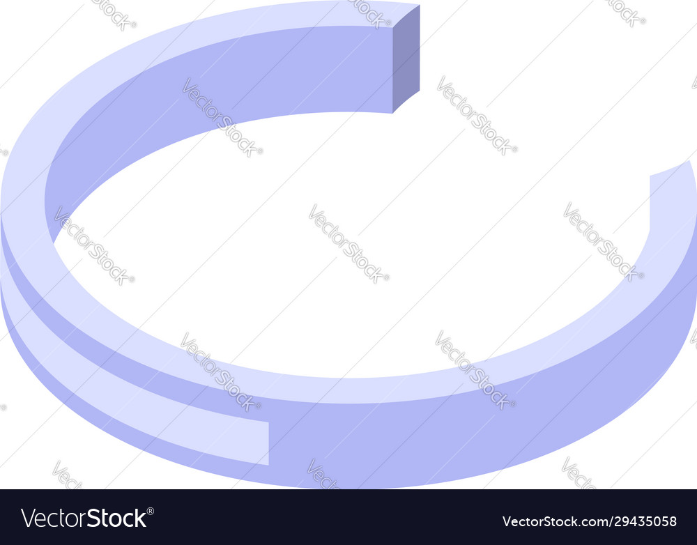 Silver bracelet icon isometric style Royalty Free Vector