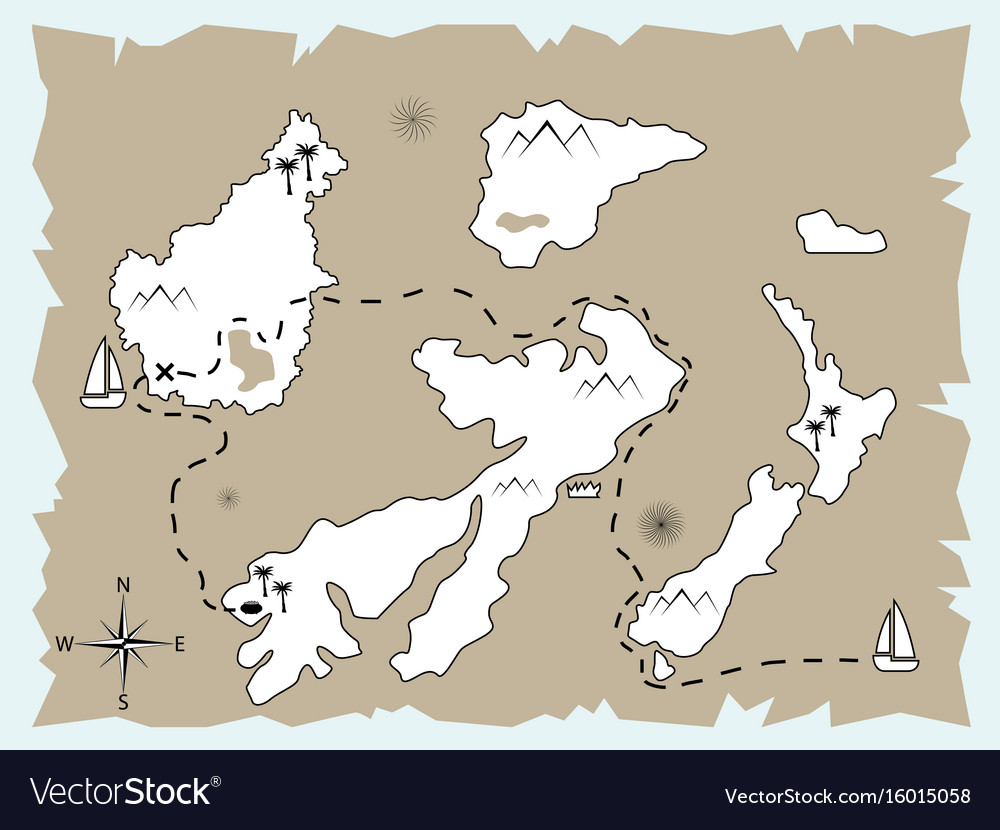 Treasure map Royalty Free Vector Image - VectorStock