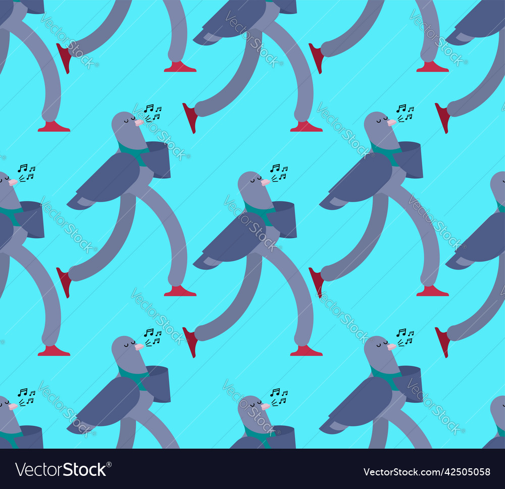 Walking pigeon pattern seamless dove walk