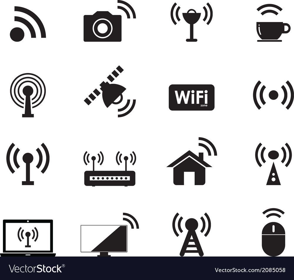 Wireless and wifi icon Royalty Free Vector Image