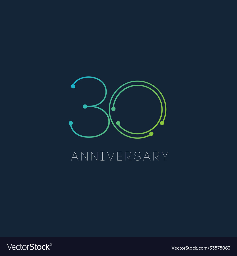 30 year anniversary template design